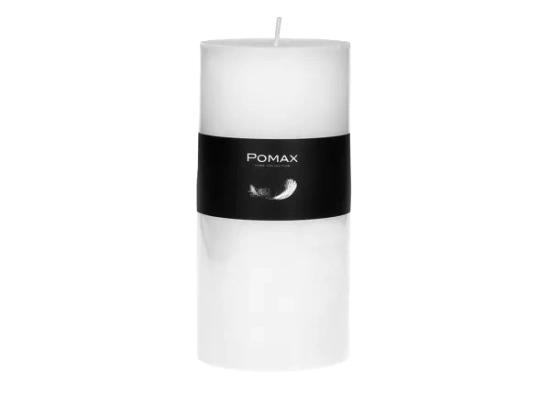Bougie blanc H14 cm I Pomax