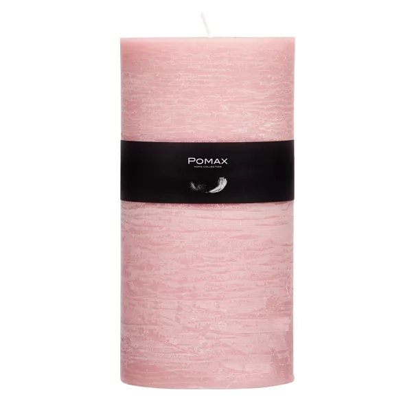 Bougie rose clair H20 cm I Pomax